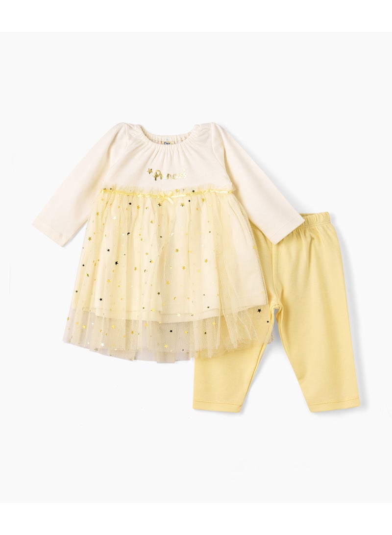 Tiny Hug BABY GIRLS DRESS WITH PANTS - Image 1